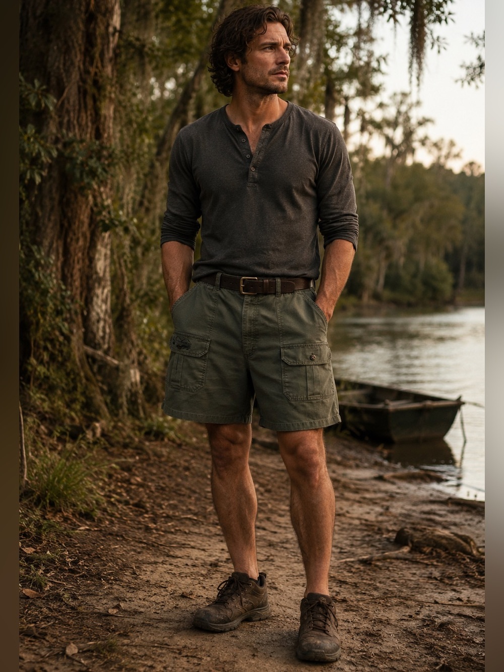 Interview With the Vampire AMC Screen-Worn WindRiver Olive Cargo Shorts Size 40